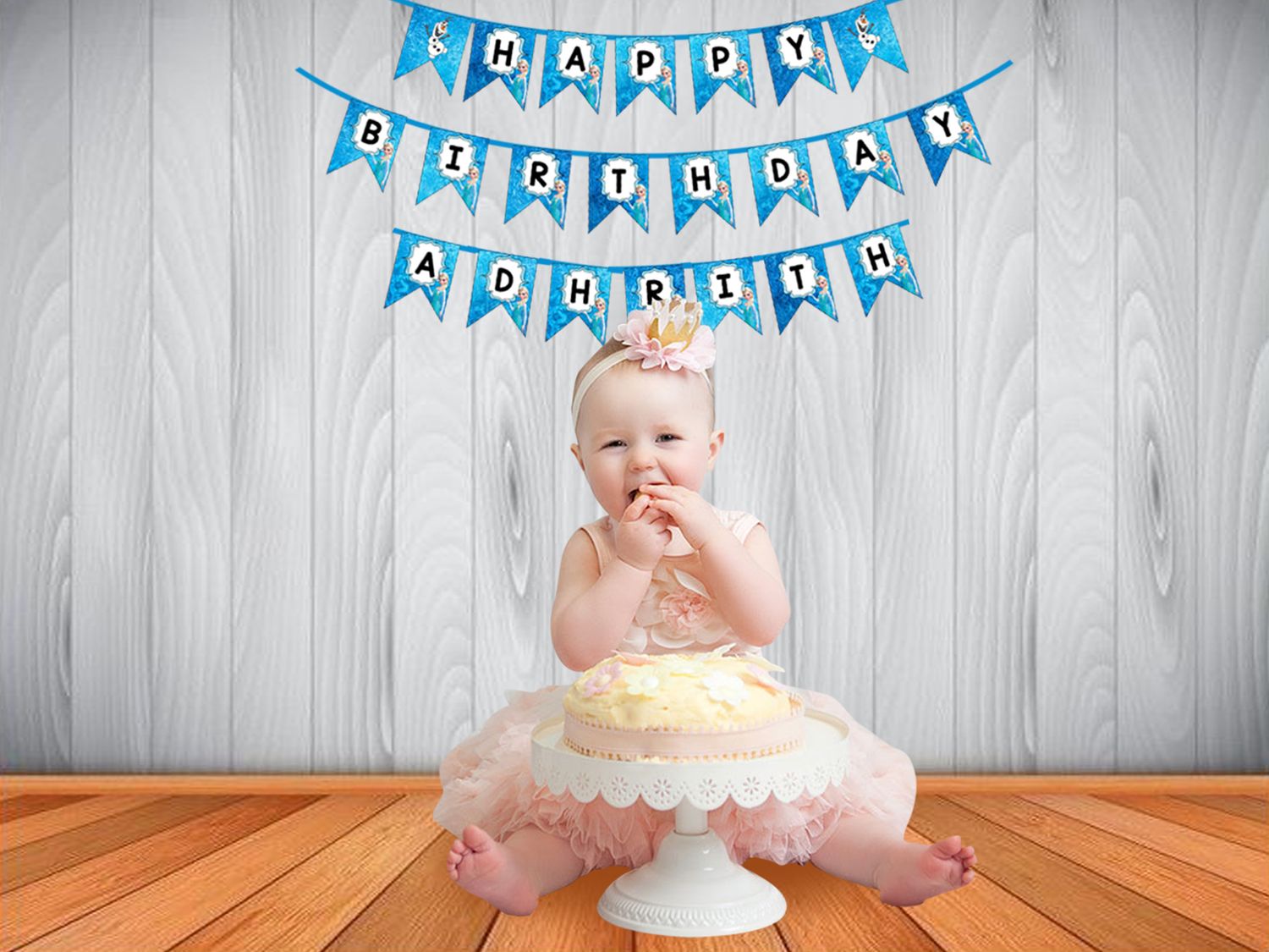 Frozen Elsa Bunting Banner with Name