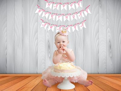 Floral - Bunting Banner with Name