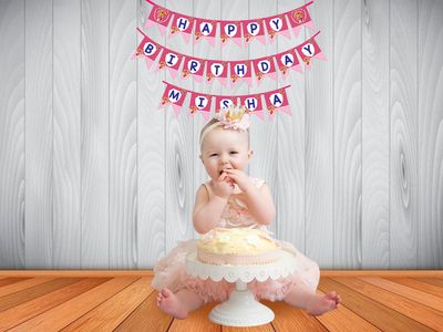 Paw Patrol Pink - Bunting Banner with Name