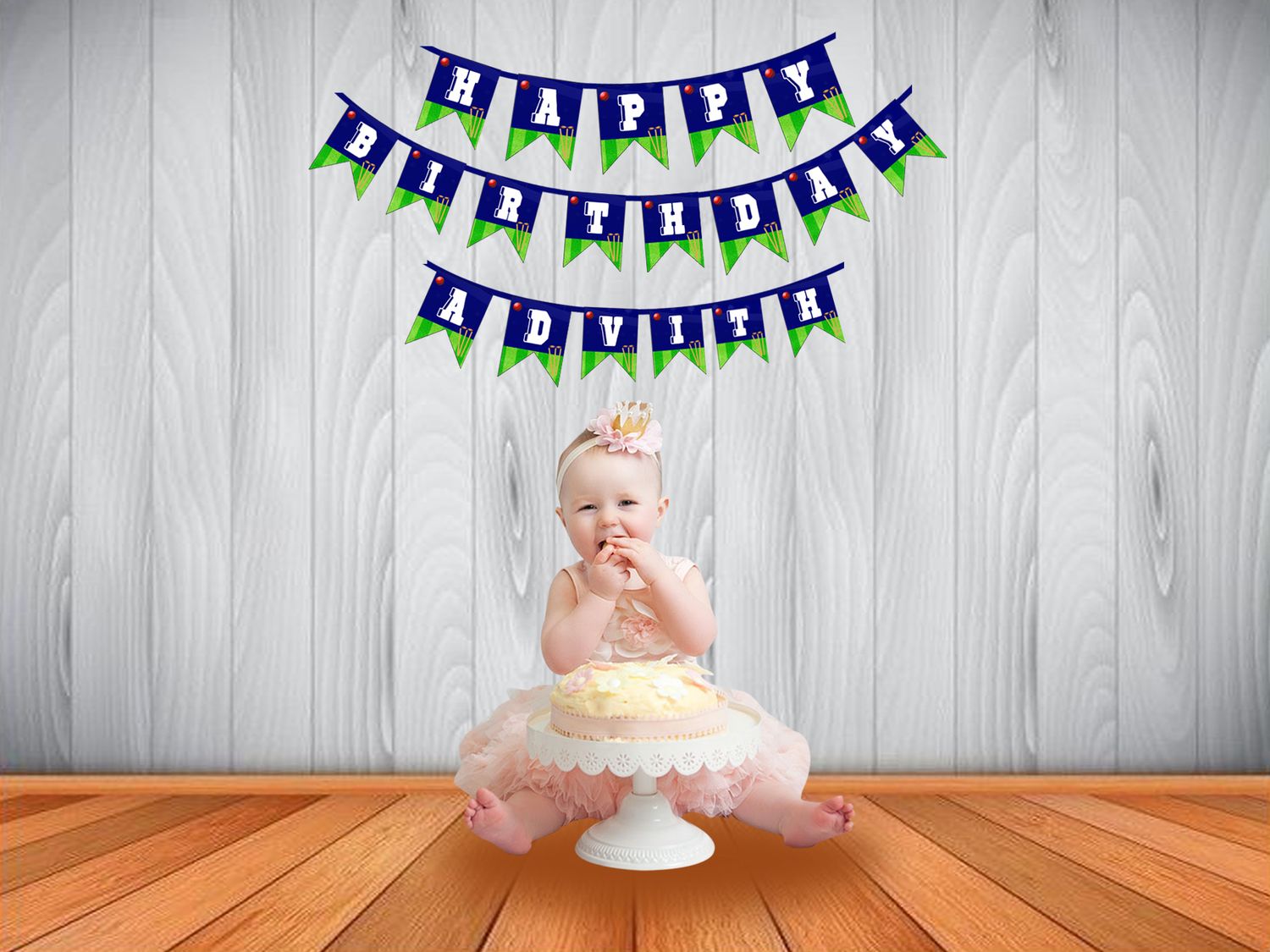 Cricket Bunting Banner with Name