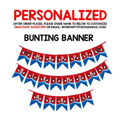 Spiderman - Bunting Banner with Name