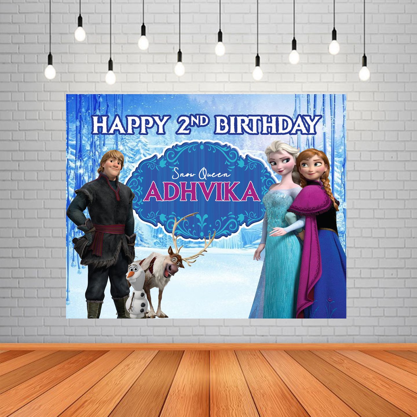 Frozen Elsa Backdrop / Background Banner #2 (4ft x 5ft)