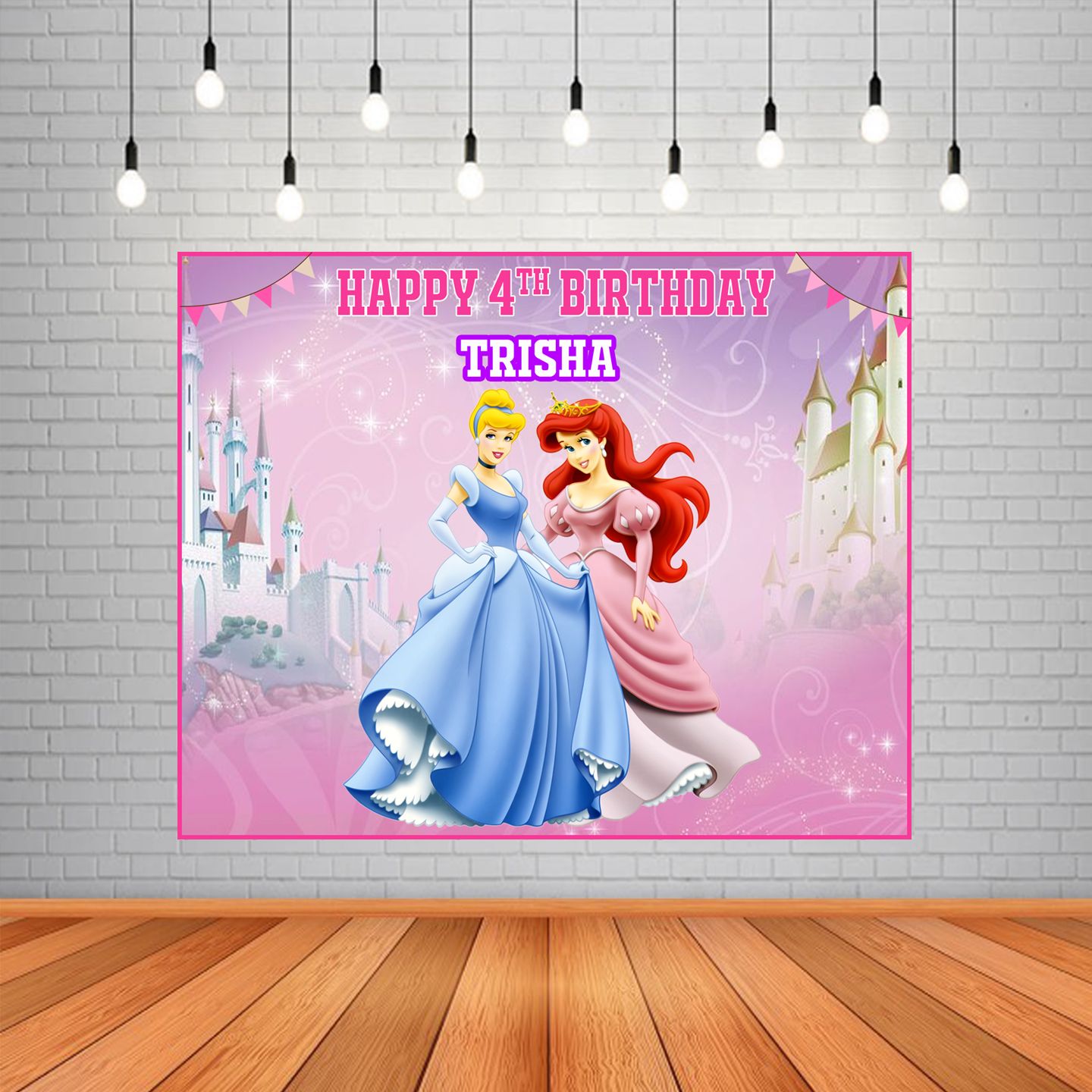 Princess Disney Backdrop / Background Banner #3 (4ft x 5ft)