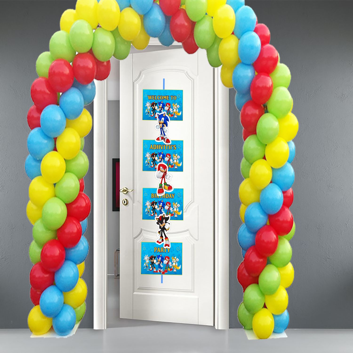 Sonic Theme Customised Door / Welcome Banner (5ft)