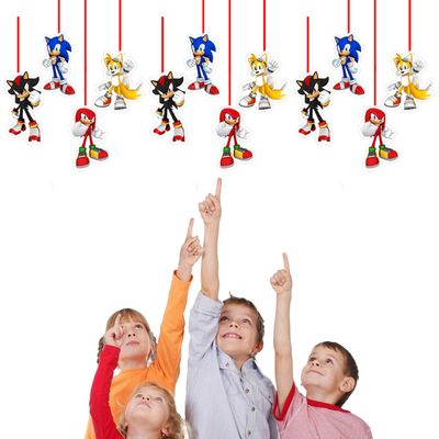 Sonic Theme Hangings / Danglers (12 Pcs) Non-Customised