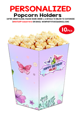 Butterfly Theme Popcorn Boxes (10 Pcs)