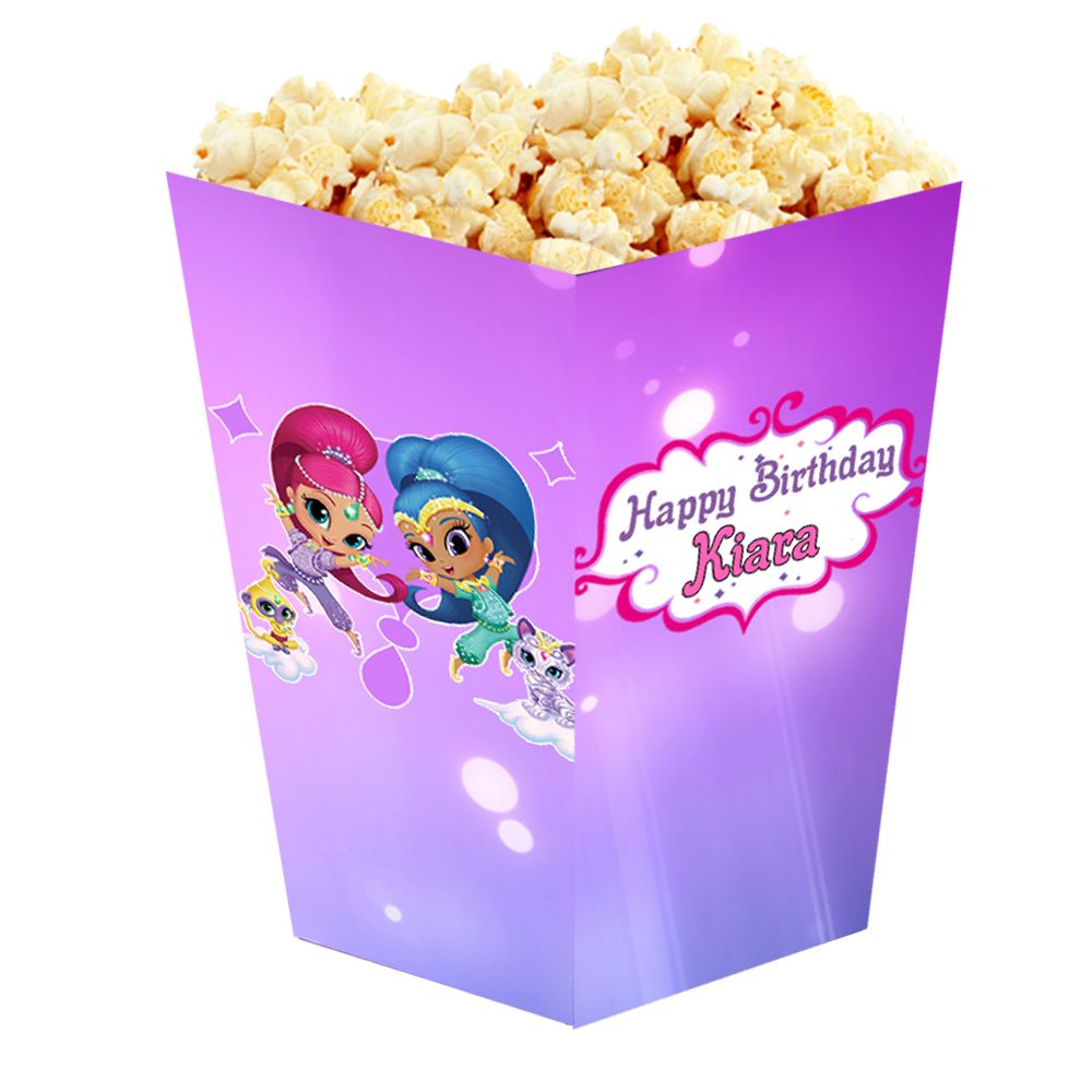 Shimmer Shine Theme Popcorn Boxes (10 Pcs)