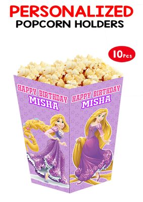 Rapunzel Theme Popcorn Boxes (10 Pcs)