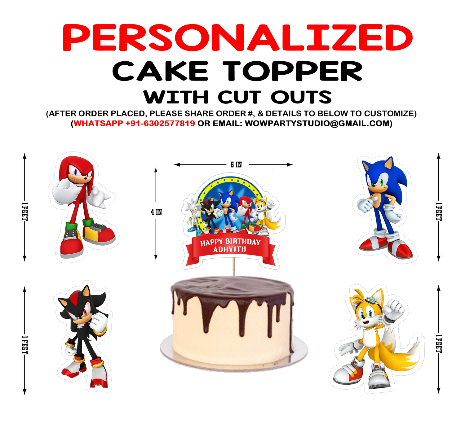 Sonic - Cake Topper Combo