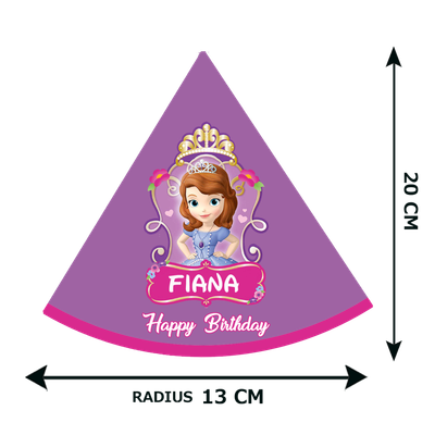 Sofia Party Caps / Hats (10 Pcs)