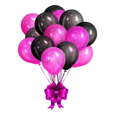 Balloons Black and Pink - 50Pcs
