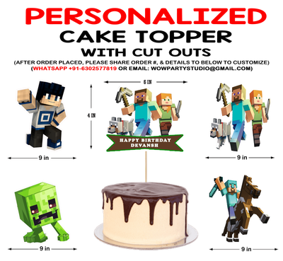 Minecraft - Cake Topper Combo