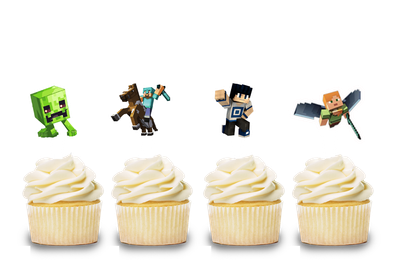 Minecraft  Theme Cupcake Shape Topper (20 Pcs)