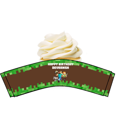 Minecraft CupCake Wrappers (10Pcs)