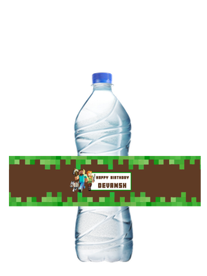 Minecraft Water Bottle Wrappers (12Pcs)