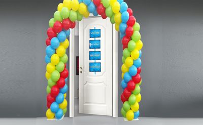 Frozen Elsa Theme Birthday Door/Welcome Banner (3ft)