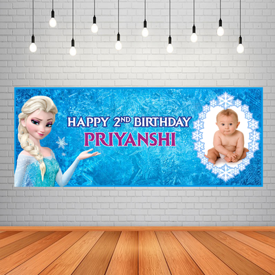 Frozen Elsa Backdrop / Background Banner (2ft x 5ft)