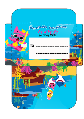 Baby Shark - Invitation Card Envelopes (16 Pcs)
