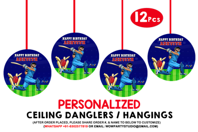 Cricket Ceiling Hangings / Danglers (12 Pcs)