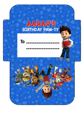 Paw Patrol Invitation Card Envelopes (16 Pcs) Paw Patrol Invitation Card Envelopes (16 Pcs)
