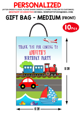 Transport Theme Gift Bag - Medium (10 Pcs)