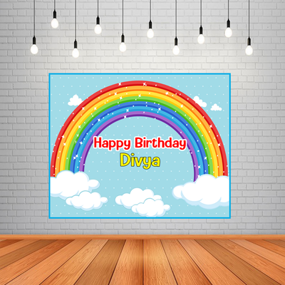Rainbow Backdrop / Background Banner (4ft x 5ft)