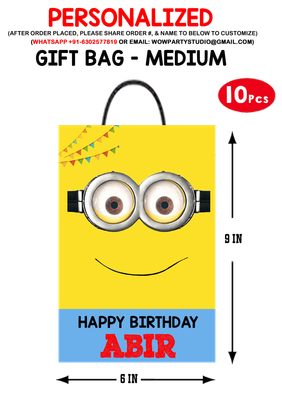 Minion Theme Gift Bag - Medium (10 Pcs)