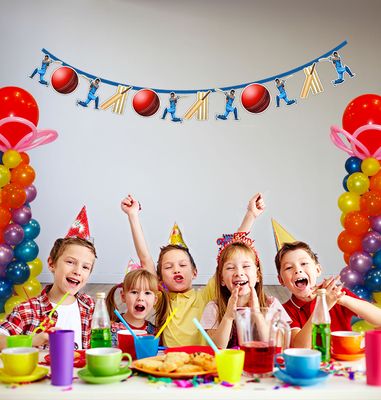 Cricket Characters Bunting Banner