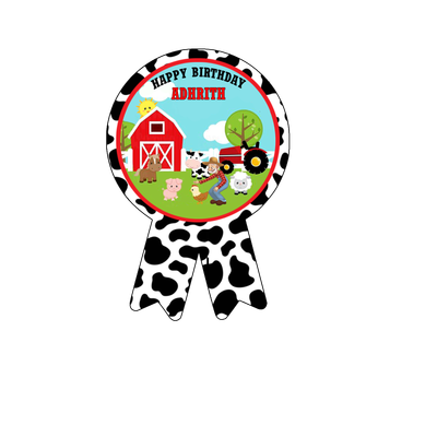 Farm Animals Theme Birthday Badges (10 Pcs) Farm Animals Theme Birthday Badges (10 Pcs)