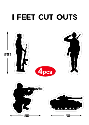 Miltary Theme Cutouts (1ft) - 8 Pcs