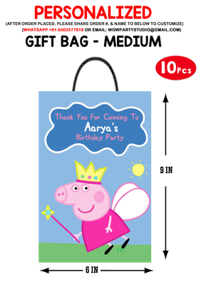 Peppa Pig Theme - Gift Bag Medium (10 Pcs)