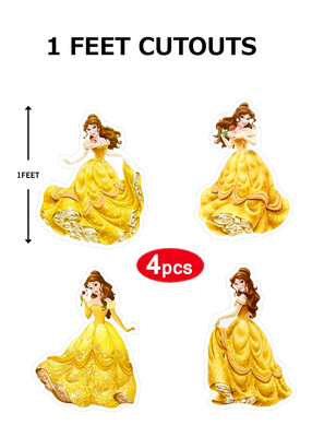 Belle Theme Cutouts (1ft) - 8 Pcs