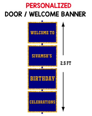 Roayl Prince Door / Welcome Banner (2.5ft)