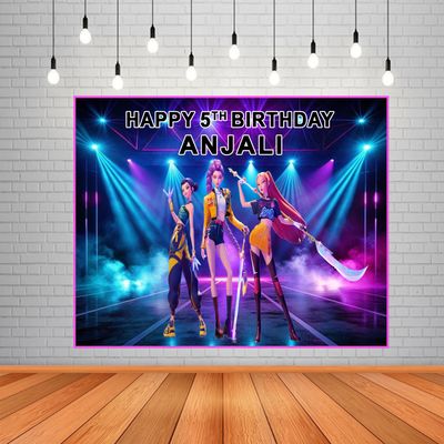 K-Pop Theme Background Banner (4ft x 5ft)