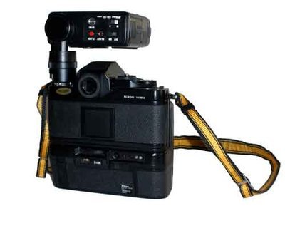 Nikon F-3 w/motordrive and flash