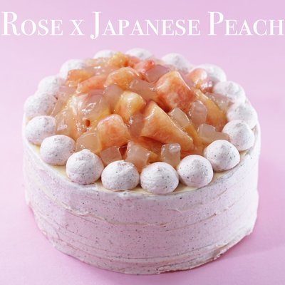 玫瑰 x 日本桃千層蛋糕
