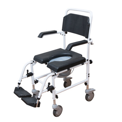 Aspire Community Shower Commode - 18" Attendant Propelled Aspire Community Shower Commode - 18" Attendant Propelled