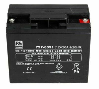 BA18D (12 Volt 20 Amp) Battery - Mobility Scooter or Wheelchair BA18D (12 Volt 20 Amp) Battery - Mobility Scooter or Wheelchair