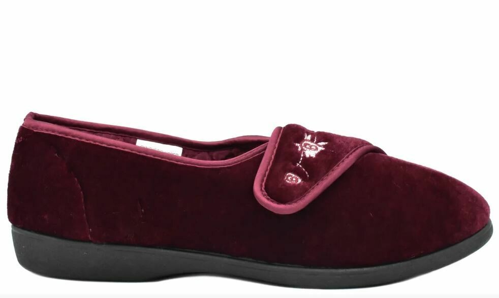 Panda Elsabet 3 Burgundy Ladies Slippers, Shoe Size: Ladies Size 6