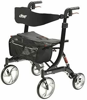Heavy Duty Side Folding Rollator 4 Wheel Walker