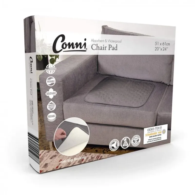 Conni Chair Pad Large 51 x 61cm Charcoal