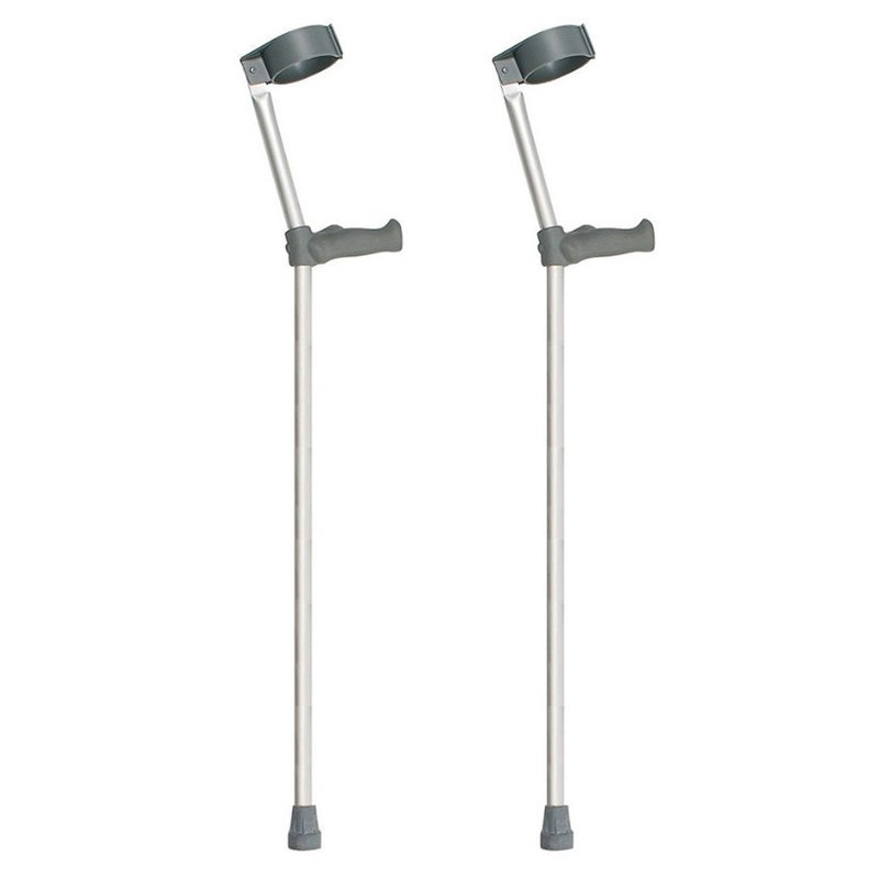 Ergonomic Grip Adjustable Forearm Crutches, Large, 830-1110mm