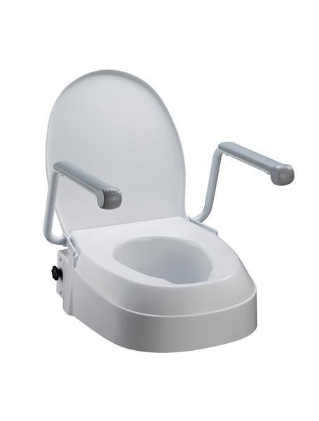 Homecraft Raised Toilet Seat with Armrests - adjustable height