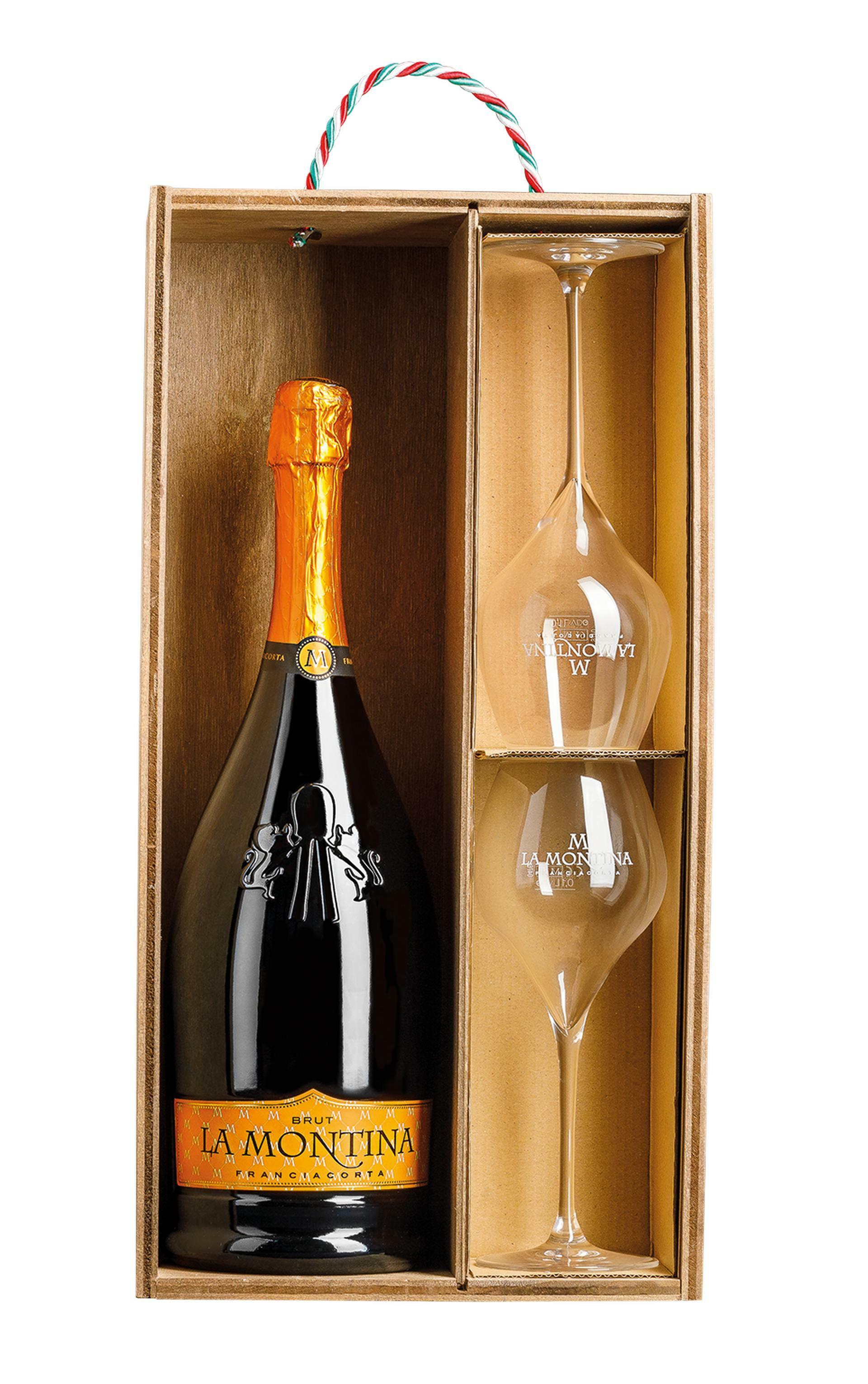 Cassetta Legno Magnum e calici 15066