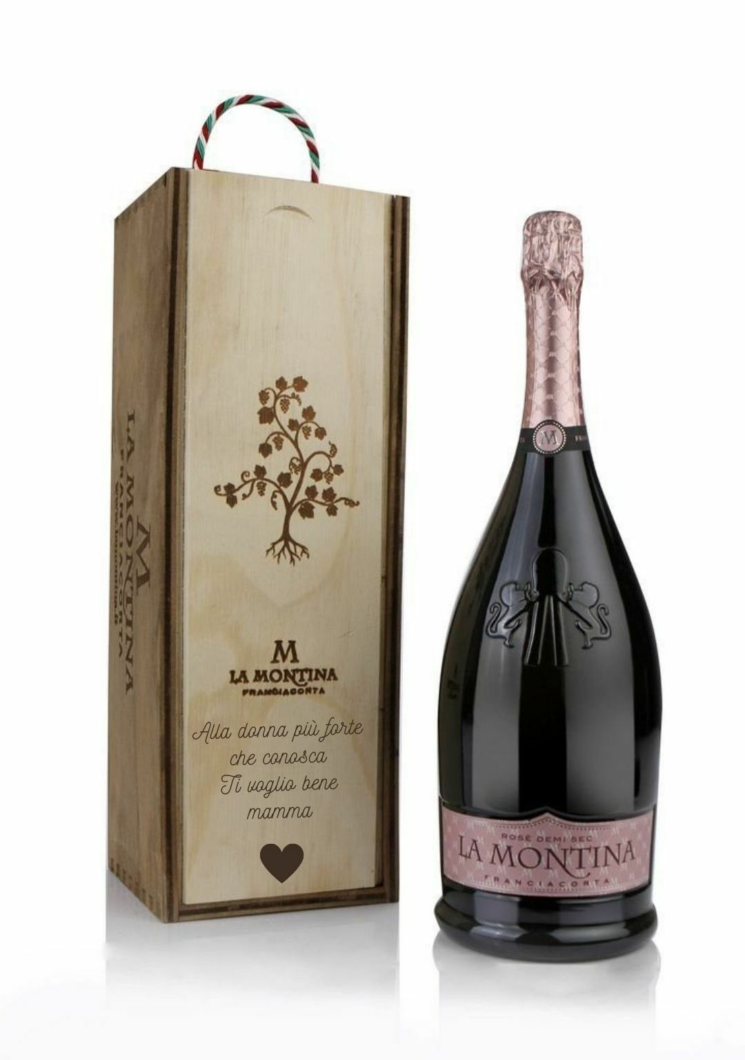 Bottiglia magnum in cassetta legno personalizzata