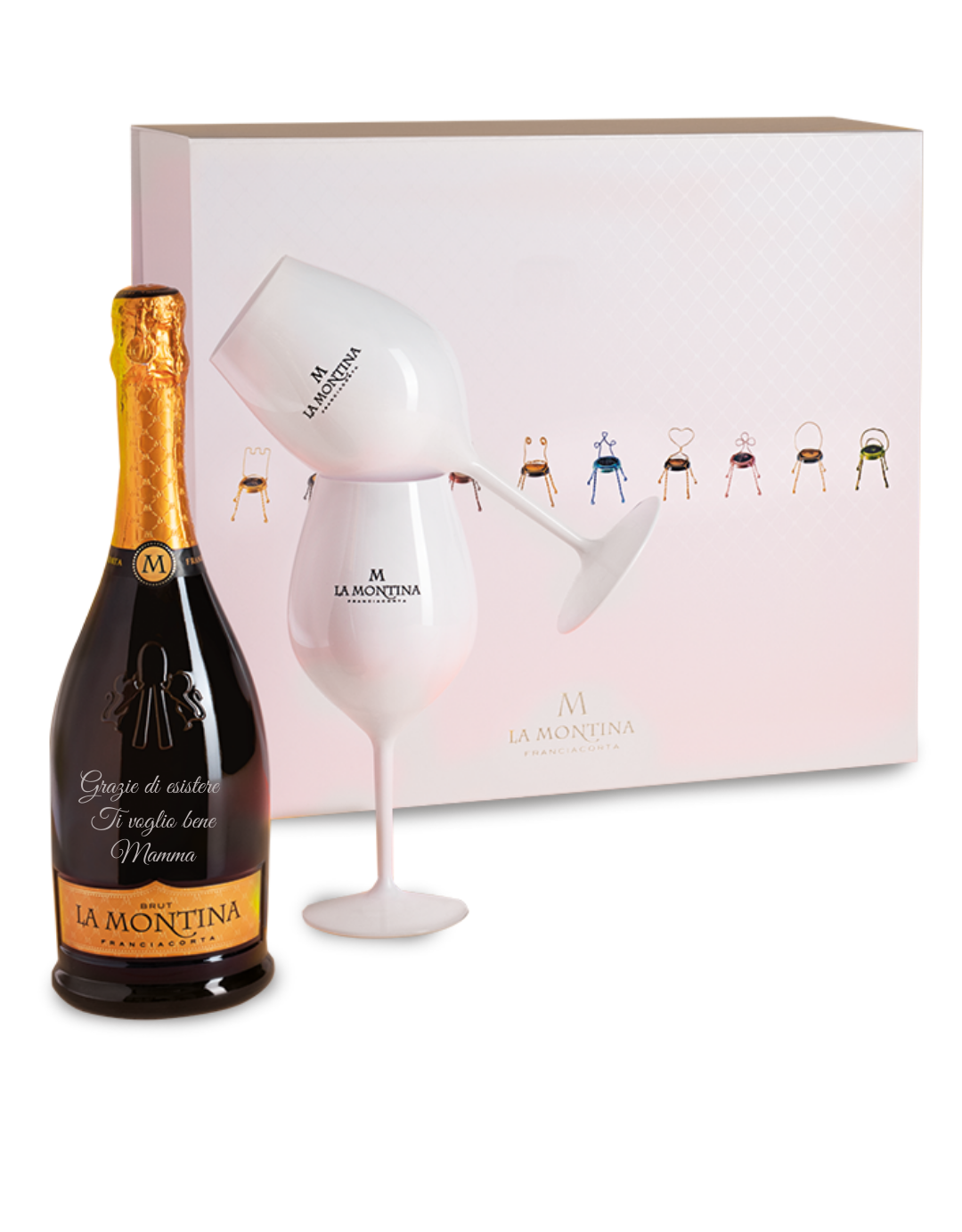 Confezione "Festoso" con bottiglia personalizzata 15142