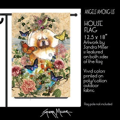 ANGELS AMONG US  Chow Art Flags in 2 sizes