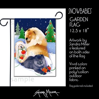 SNOWBABIES  Chow Art Flags in 2 sizes
