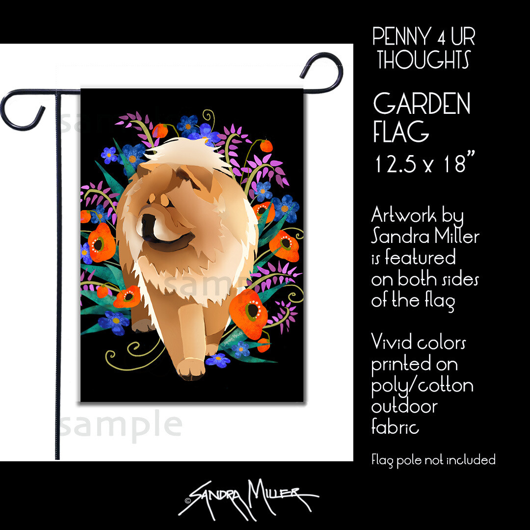 PENNY 4 UR THOUGHTS Chow Art Flags in 2 sizes