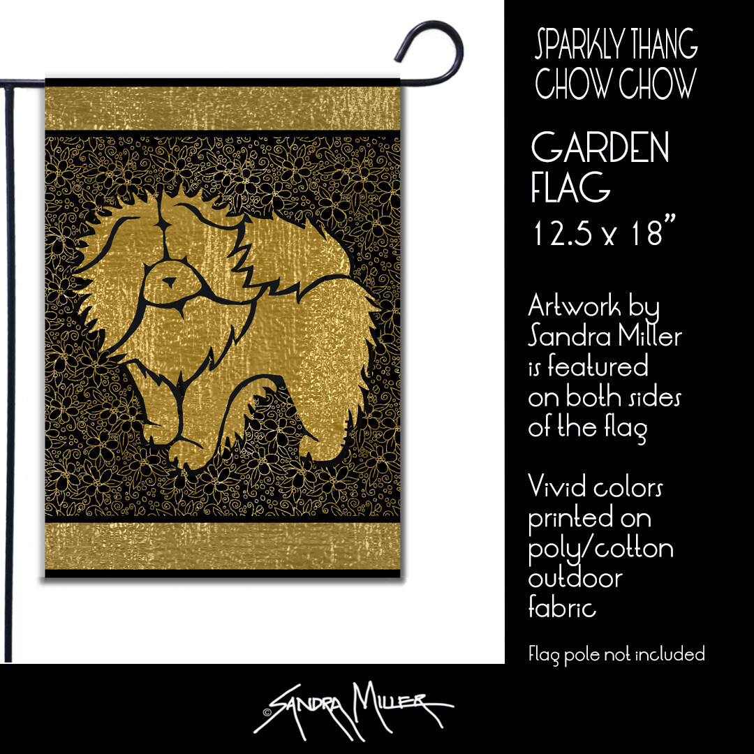 SPARKLY THANG Chow Art Flags in 2 sizes